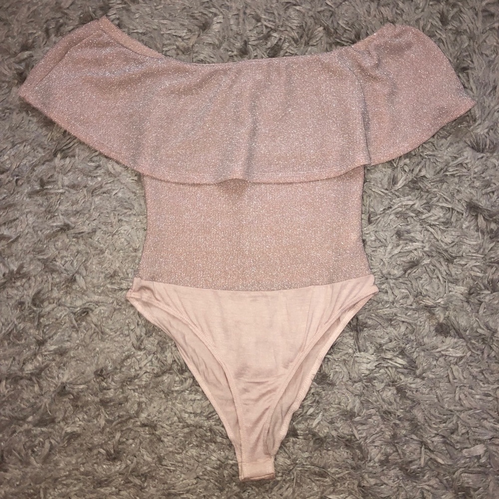 Pink shimmer bodysuit